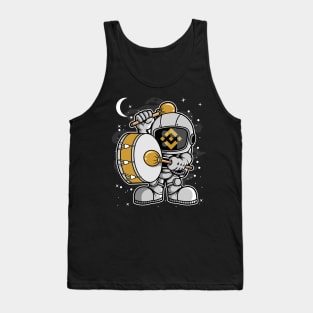 Astronaut Drummer Binance BNB Coin To The Moon Crypto Token Cryptocurrency Blockchain Wallet Birthday Gift For Men Women Kids Tank Top